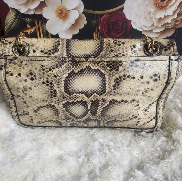 Tory Burch Elise Snake Skin Shoulder Bag - Picture 2 of 14